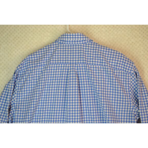Vineyard Vines Men's XL Cooper Premium 120's Blue Checkered Button Down Shirt - Picture 8 of 12